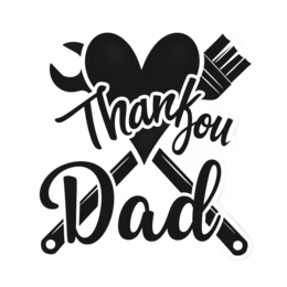 thankyou dad SVG PNG design with bold lettering