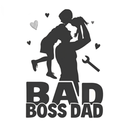 bad boss dad SVG PNG design with bold lettering