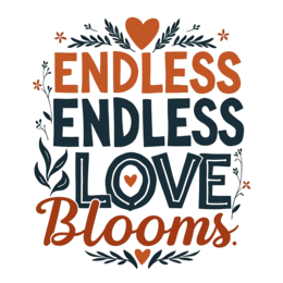 quotes blooms flower SVG PNG design with bold lettering, black and red floral elements