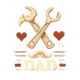 father's day dad tools hearts shirt SVG PNG design with bold lettering