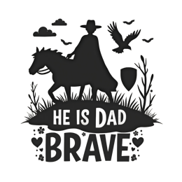 father brave SVG PNG design with bold lettering