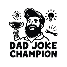 dad joke champion SVG PNG design with bold lettering