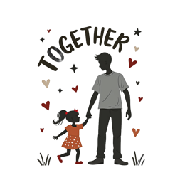 together love SVG PNG design with bold lettering