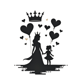 fantasy princess balloon SVG PNG design