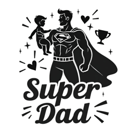 superdad child love SVG PNG design with clean design elements