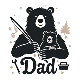 dad bear cub shirt SVG PNG design with bold lettering