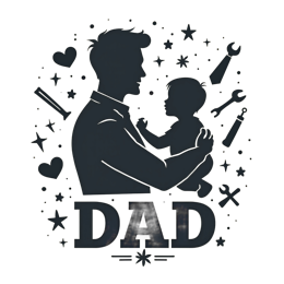 day dad child SVG PNG design with bold lettering