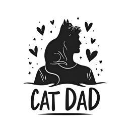 cat dad love shirt SVG PNG design with clean design elements