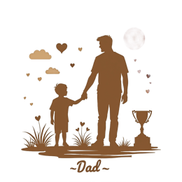 dad trophy hearts SVG PNG design