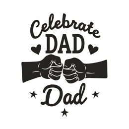 day celebrate fistbump SVG PNG design with bold lettering