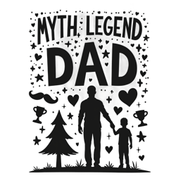 father child legend SVG PNG design with bold lettering