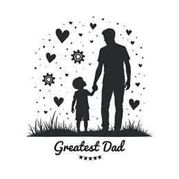 greatest dad love SVG PNG design with bold lettering