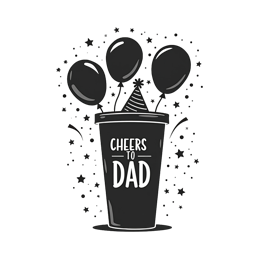 dad balloons shirt SVG PNG design with bold lettering