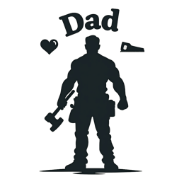 father's day dad tools silhouette shirt SVG PNG design with bold lettering
