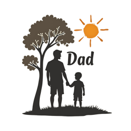 dad sun liberty SVG PNG design with bold lettering, floral elements