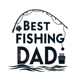 fishing best dad SVG PNG design with bold lettering