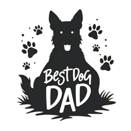 quotes dog dad SVG PNG design with bold lettering