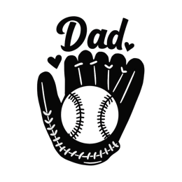 dad baseball glove shirt SVG PNG design with bold lettering