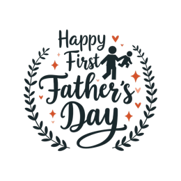 day first holiday SVG PNG design with bold lettering, black and orange floral elements