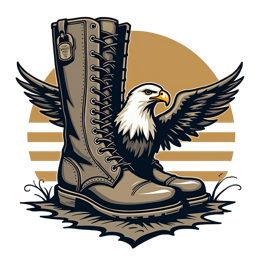 boots eagle SVG PNG design with clean design elements