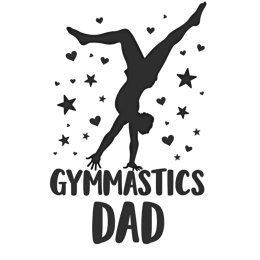gymnastics dad SVG PNG design with bold lettering