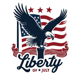 liberty eagle SVG PNG design with bold lettering