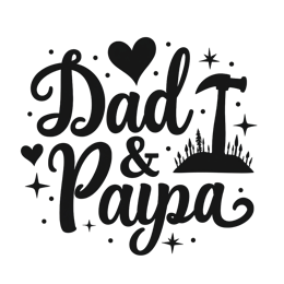 dad paapa SVG PNG design with bold lettering