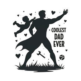 father's day coolest dad and SVG PNG design with bold lettering