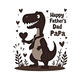 fathersday dinosaur love SVG PNG design with bold lettering