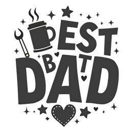 dad best letters SVG PNG design with bold lettering
