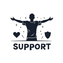 support graphics SVG PNG design with bold lettering, an uplifting message