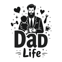 dad life SVG PNG design with bold lettering