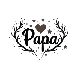 papa love stars SVG PNG design with hand-drawn style, bold lettering