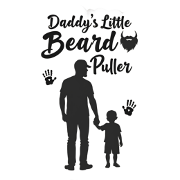 father child beard shirt SVG PNG design with bold lettering
