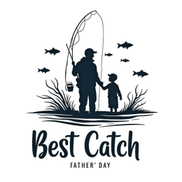 father day best catch SVG PNG design with bold lettering