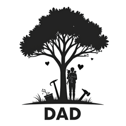 dad tree love SVG PNG design with hand-drawn style, bold lettering