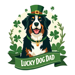 lucky dog st patricks SVG PNG design with bold lettering