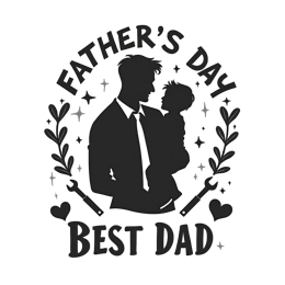 bestdad silhouette shirt SVG PNG design with bold lettering, black and white floral elements