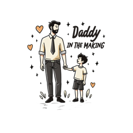daddy in the making shirt SVG PNG design with bold lettering