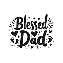 day blessed dad SVG PNG design with hand-drawn style, bold lettering