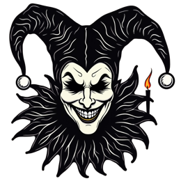 halloween joker SVG PNG design with clean design elements