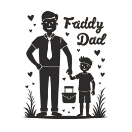 dad child love shirt SVG PNG design with clean design elements