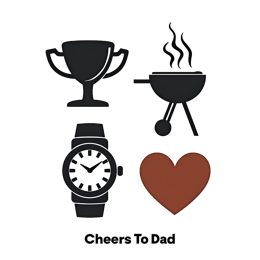 father day grill trophy SVG PNG design