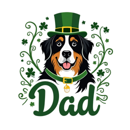 dog hat stpatricks shirt SVG PNG design with bold lettering