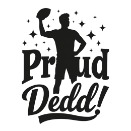 proud dad football SVG PNG design with bold lettering, an uplifting message