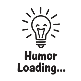 humor loading lightbulb SVG PNG design with bold lettering
