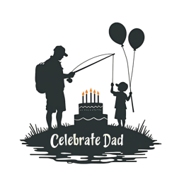 father's day fishing celebration SVG PNG design