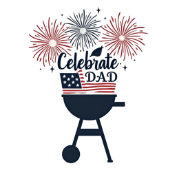 father grill fireworks SVG PNG design