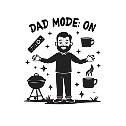 dad mode grill coffee SVG PNG design with clean design elements