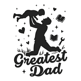 greatest dad SVG PNG design with bold lettering